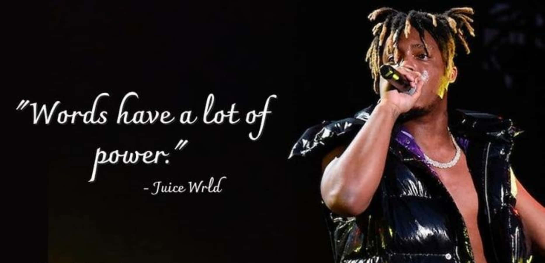 Inspirational Juice Wrld Quote On A Colorful Background Wallpaper