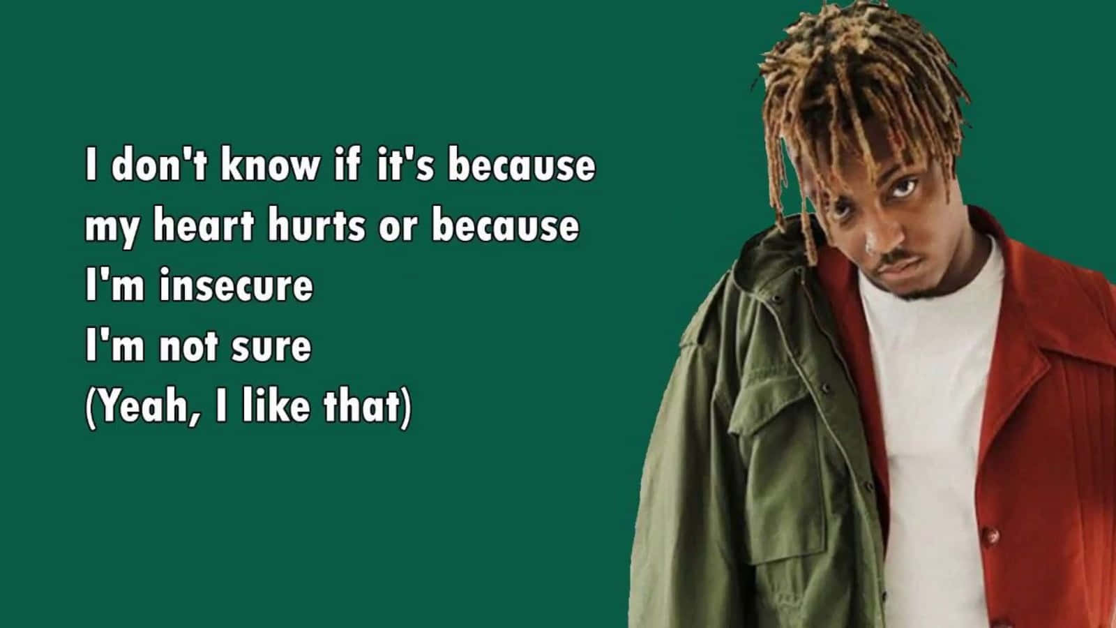 Inspirational Juice Wrld Quote On A Colorful Background Wallpaper