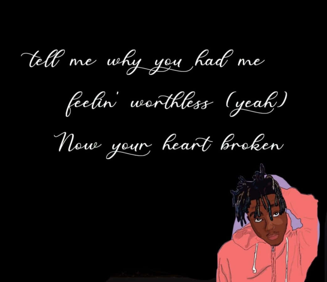 Inspirational Juice Wrld Quote On A Wall Wallpaper