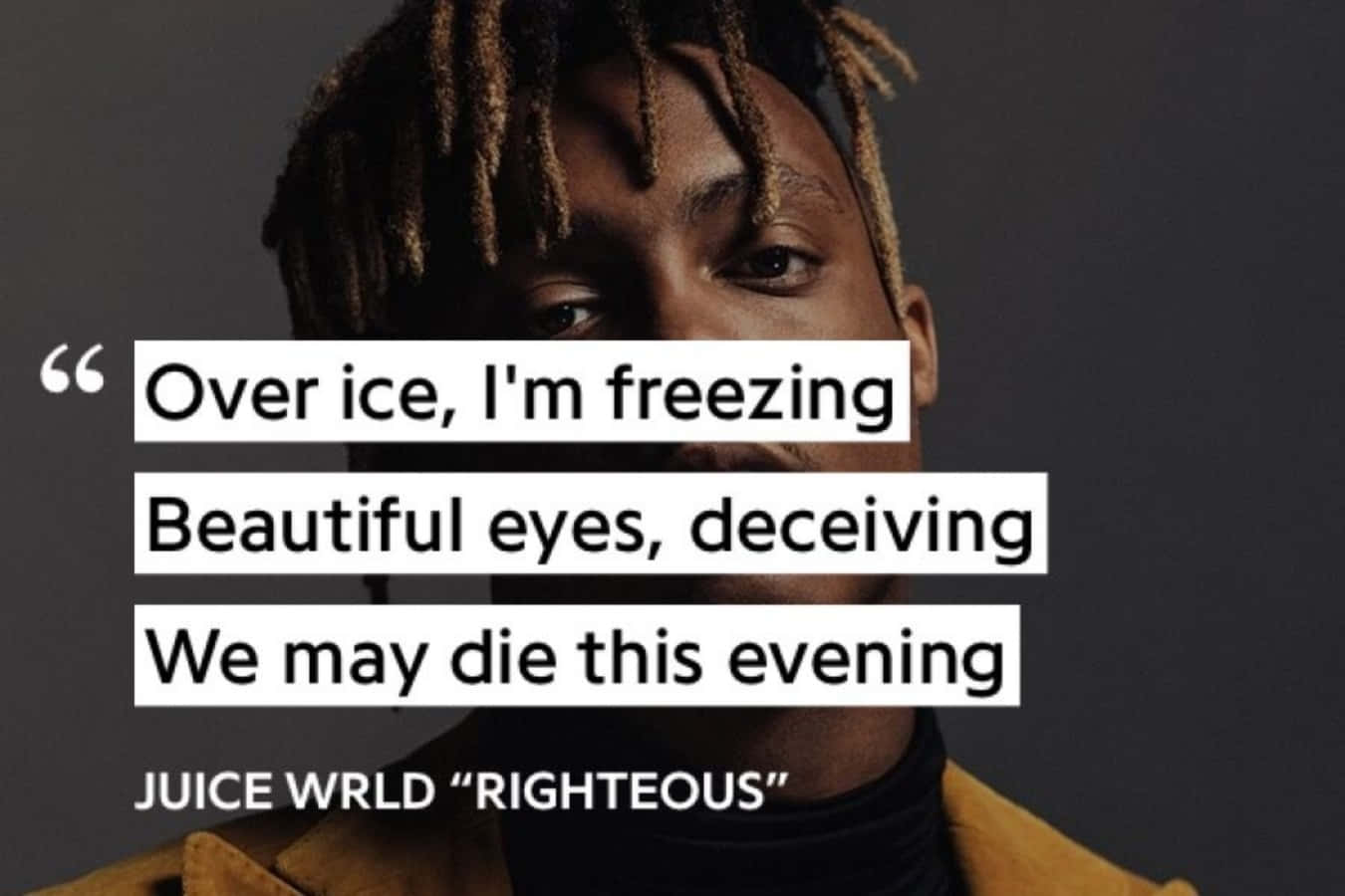 Inspirational Juice Wrld Quote On Colorful Background Wallpaper