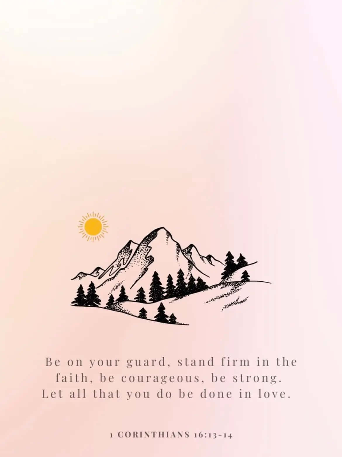 Inspirational Mountain Bible Verse_ Artwork Wallpaper