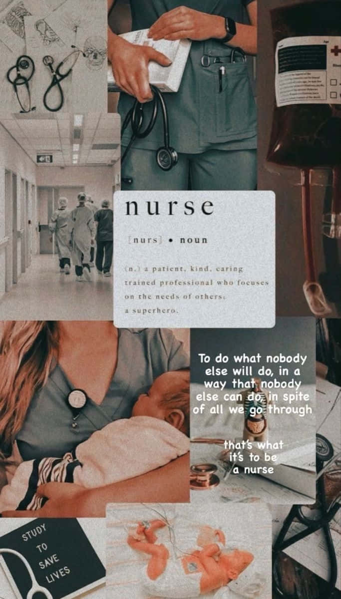 Inspirational Nurse Collage Aesthetic Wallpaper