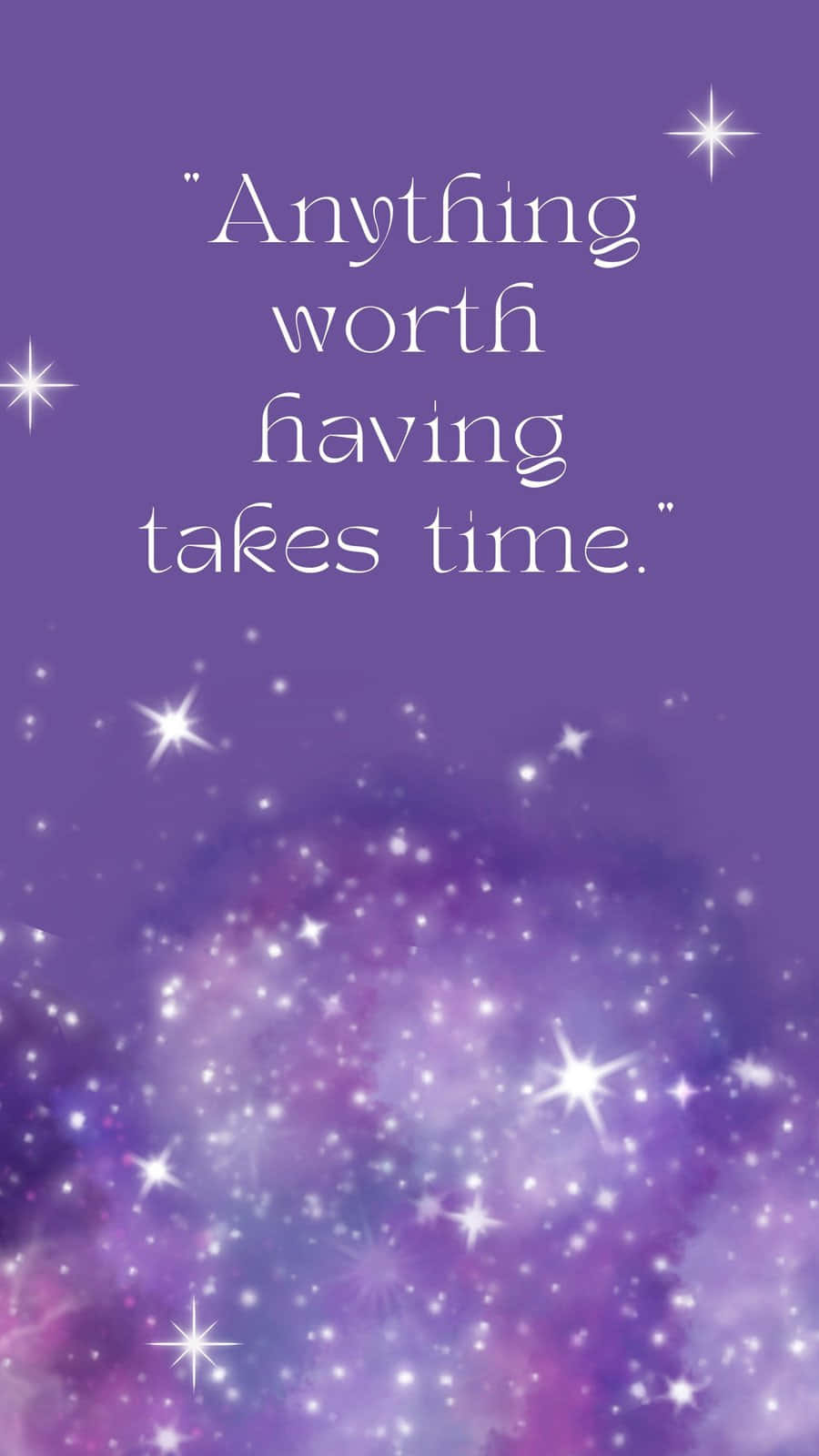 Inspirational Quote Starry Background Wallpaper