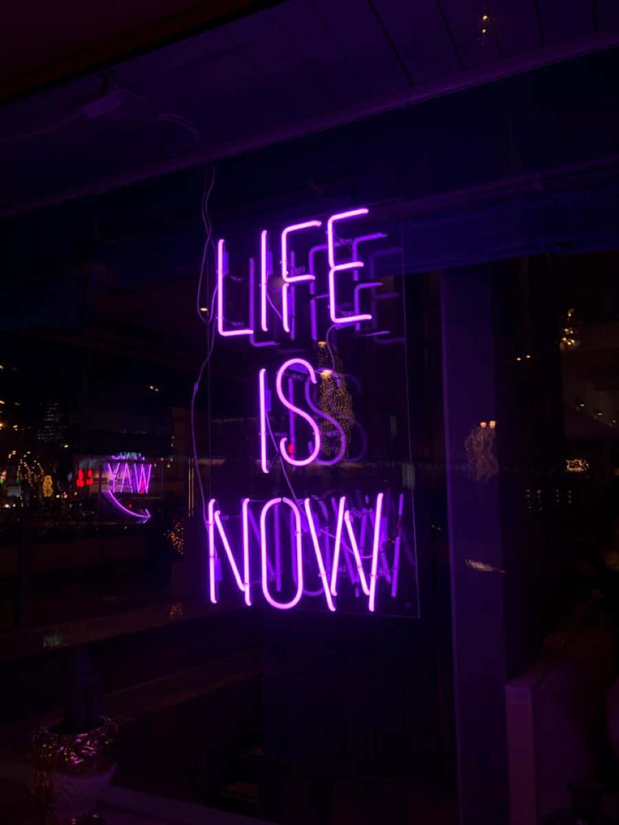 Inspire Your Life With This Glowing Neon Quote Wallpaper