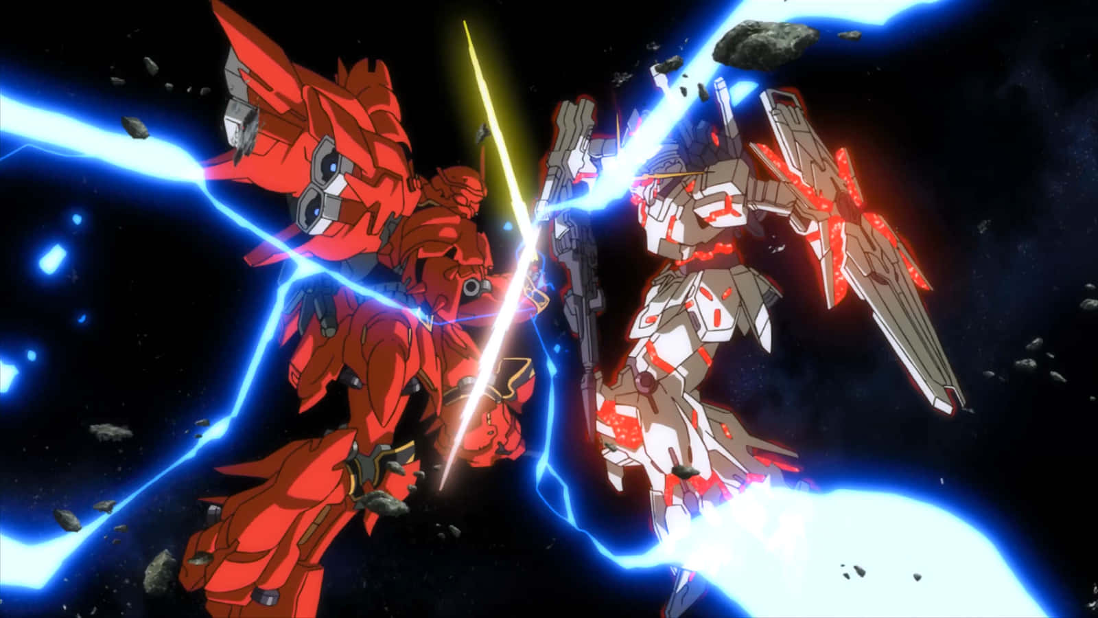 Inspired By Universal Century, A Powerful Gundam Unicorn Dashes Across The Battlefield. Wallpaper