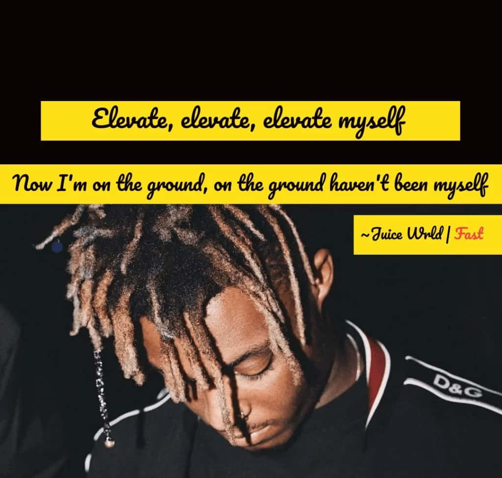 Inspiring Juice Wrld Quote On A Captivating Multicolored Background Wallpaper