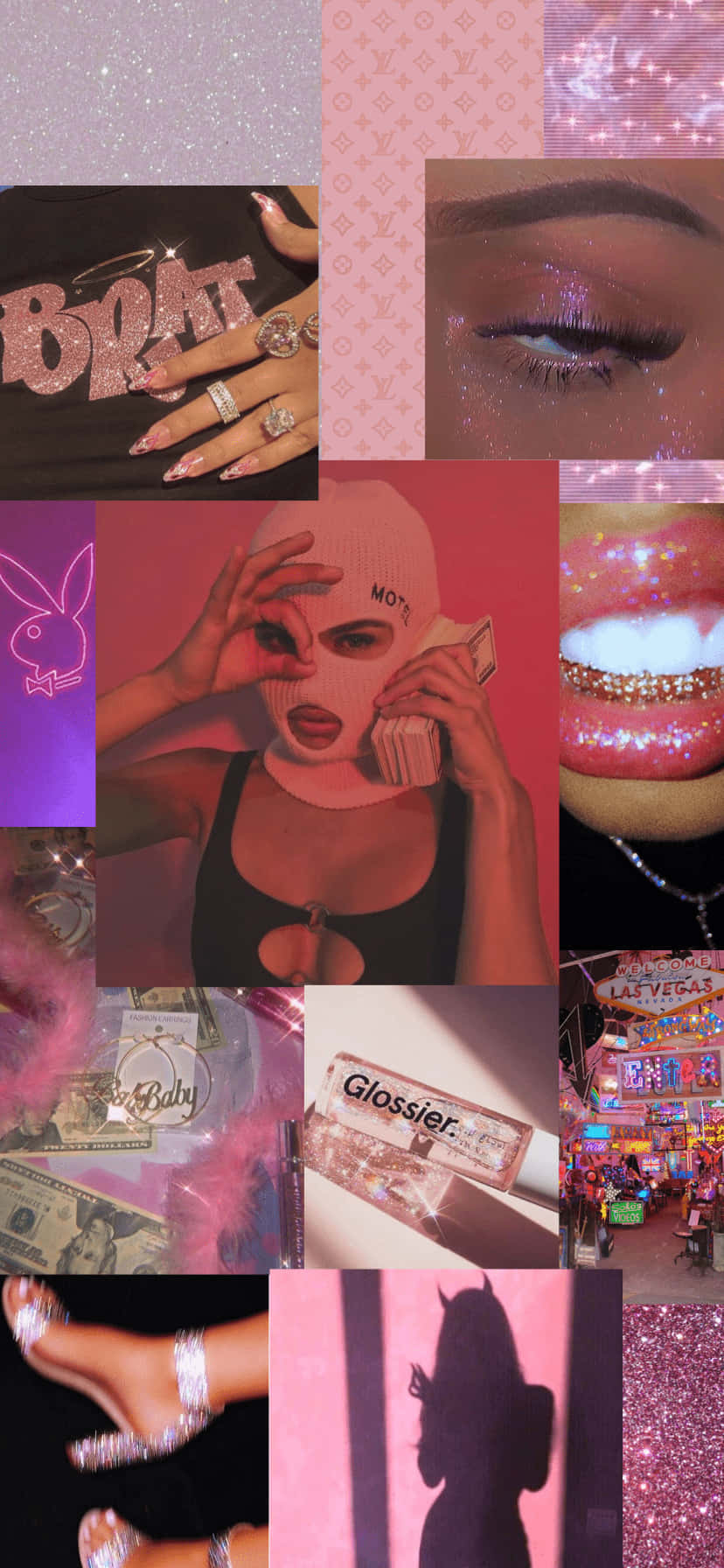 Insta Baddie Aesthetic Collage Wallpaper