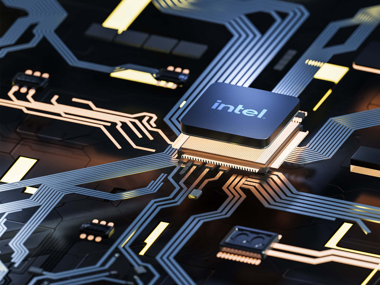 Intel Processor Circuitry Wallpaper