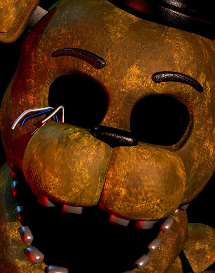 Intense And Frightening Gaze Of Golden Freddy Wallpaper