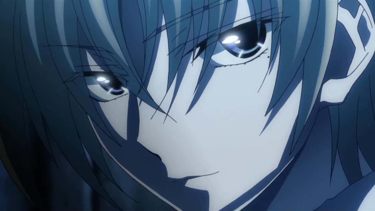 Intense_ Anime_ Character_ Closeup Wallpaper