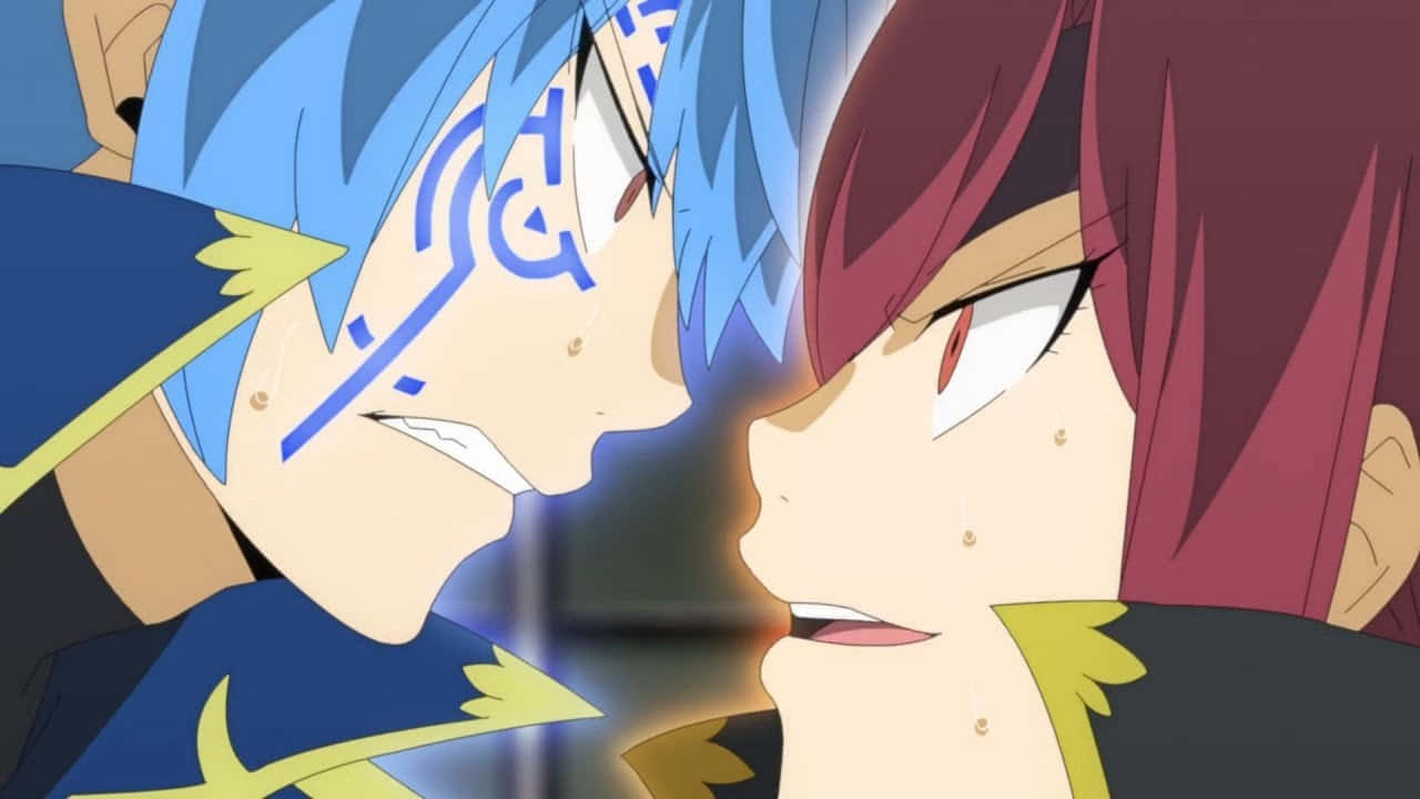 Intense Anime Faceoff Wallpaper