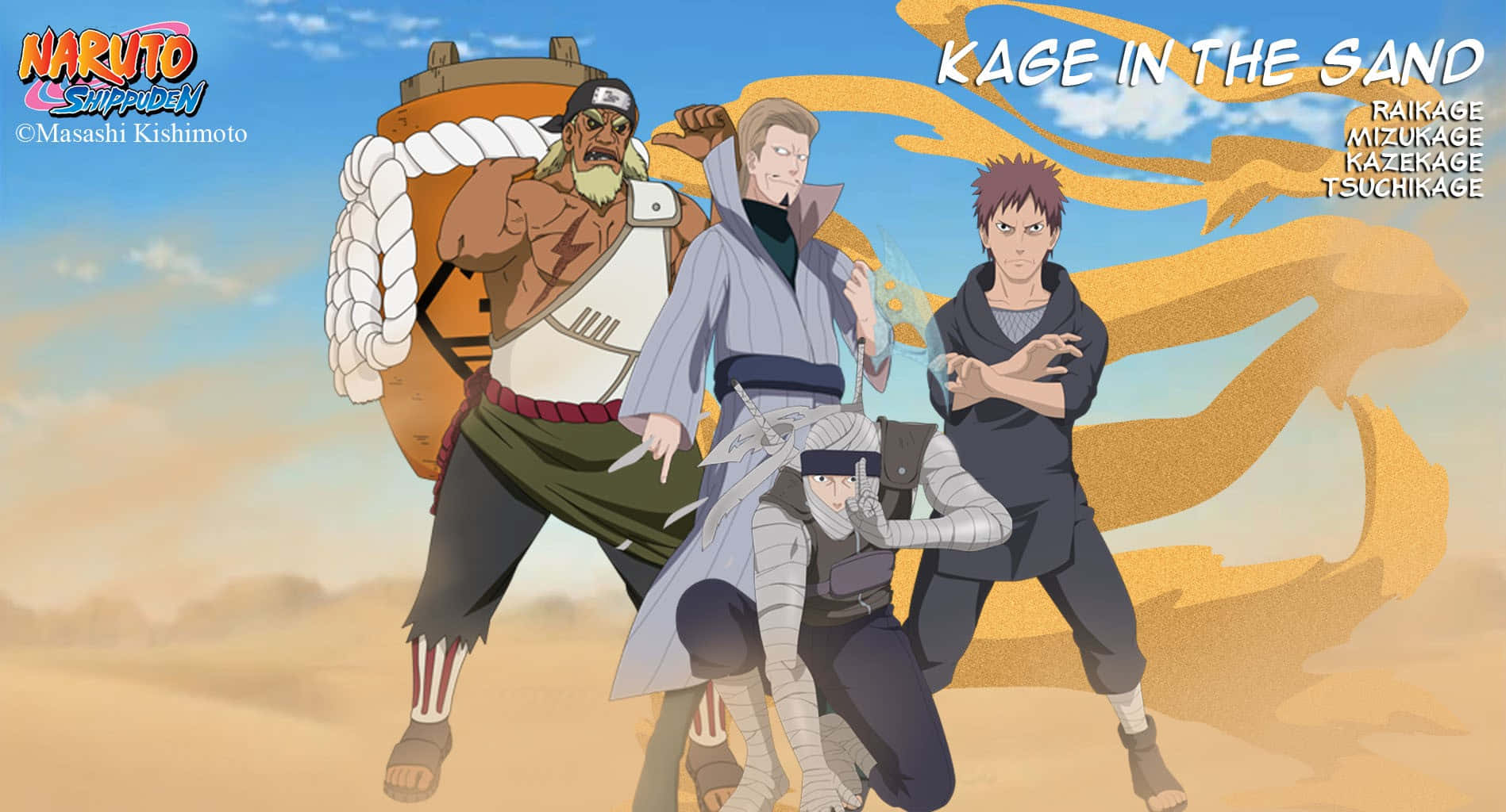 Intense Battle Of The Kages In The World Of Naruto Wallpaper