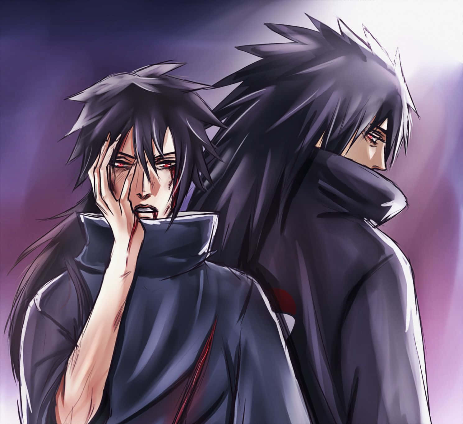 Intense Battle Stance Of Izuna Uchiha Wallpaper