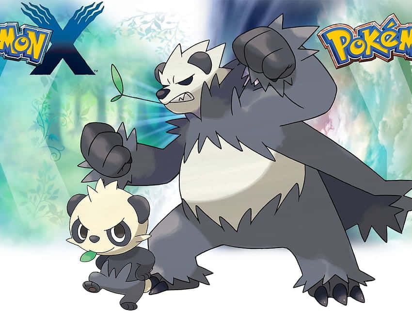 Intense Battle Time With Pancham And Pangoro, Pokemon X And Y Wallpaper