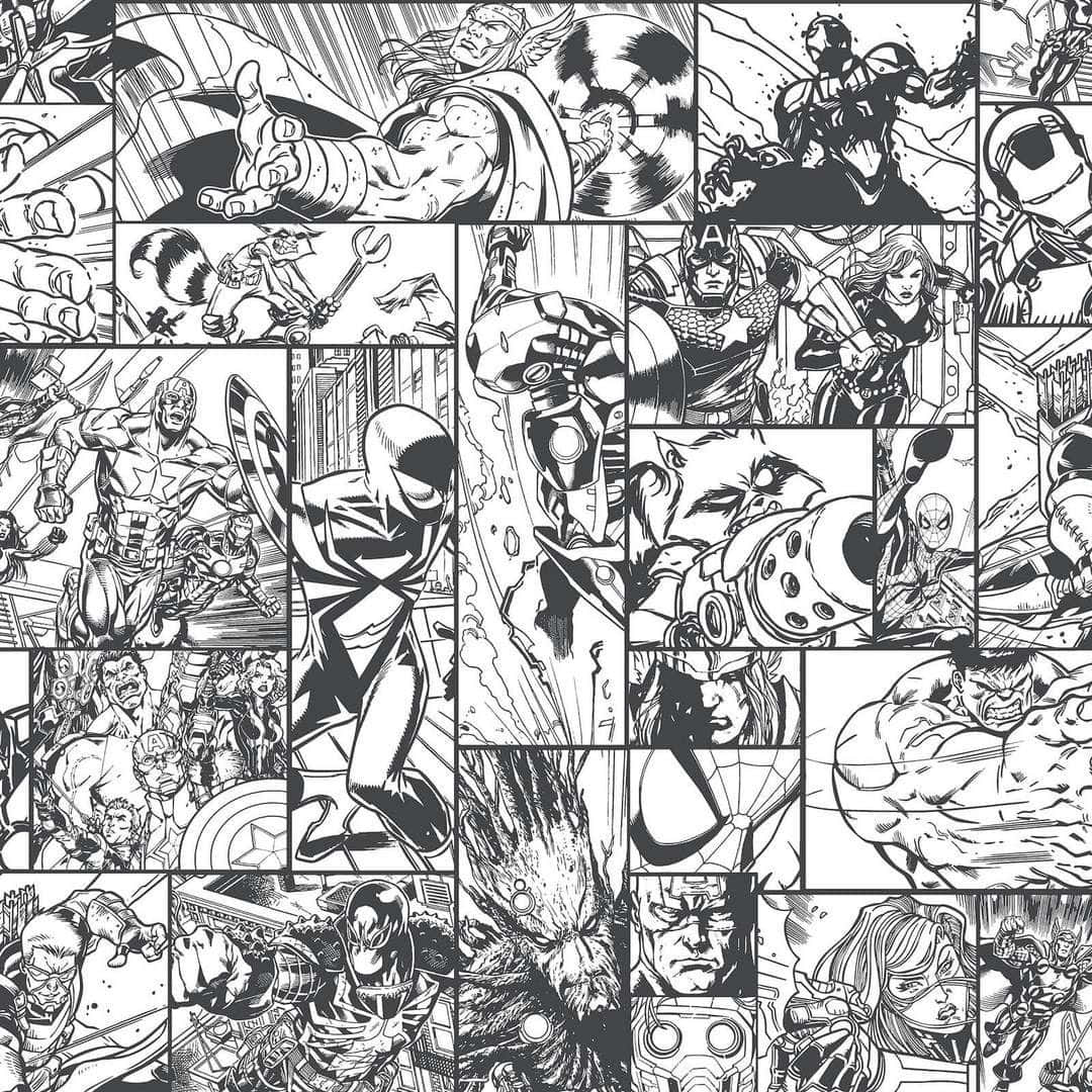 Intense Black And White Comic Hero Wallpaper