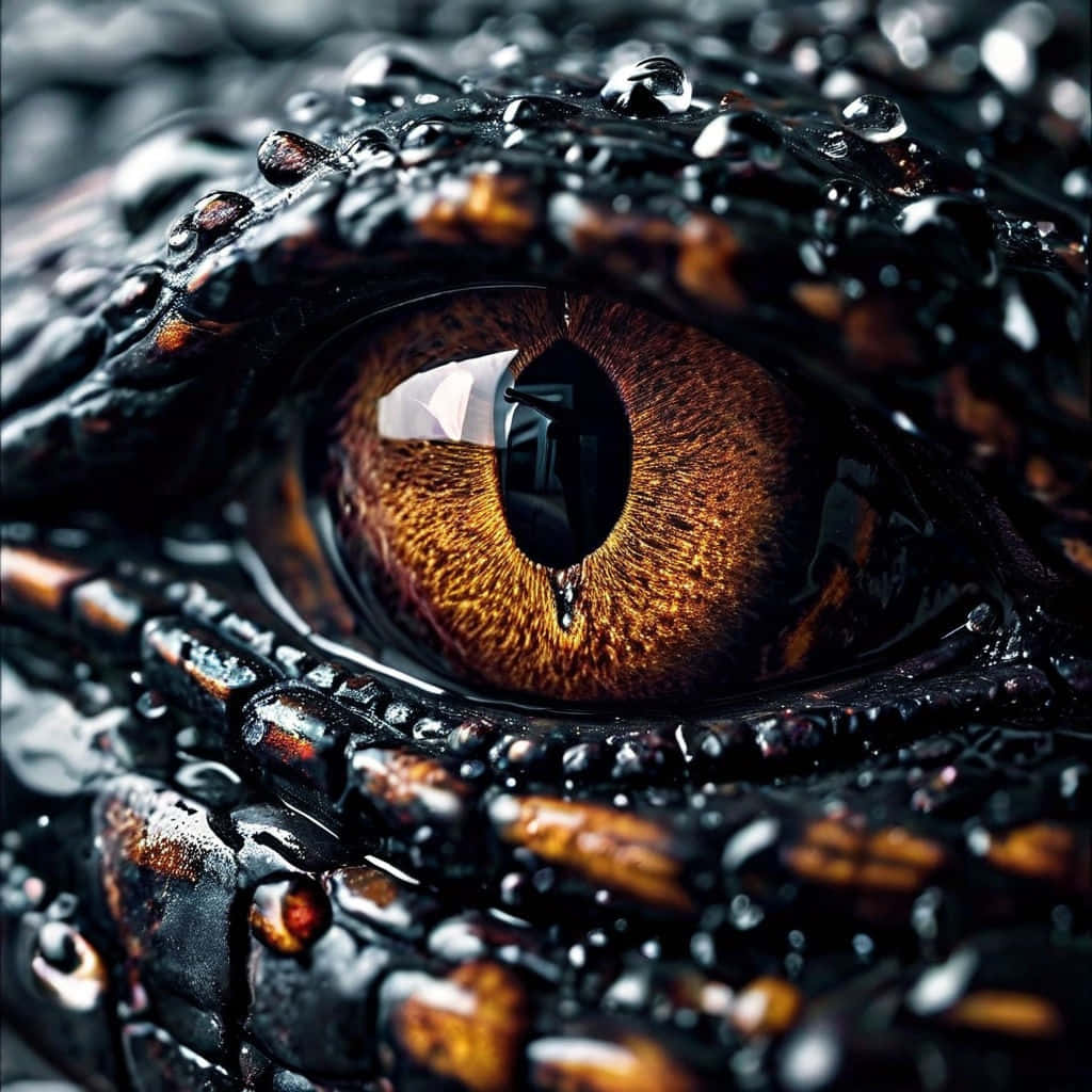 Intense Crocodile Eye Closeup.jpg Wallpaper