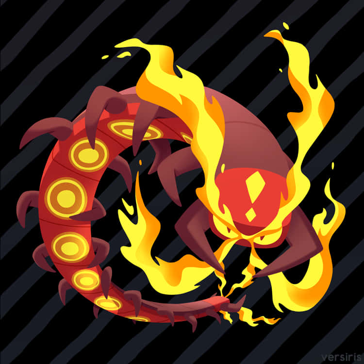 Intense Flame Centiskorch In Battle Wallpaper