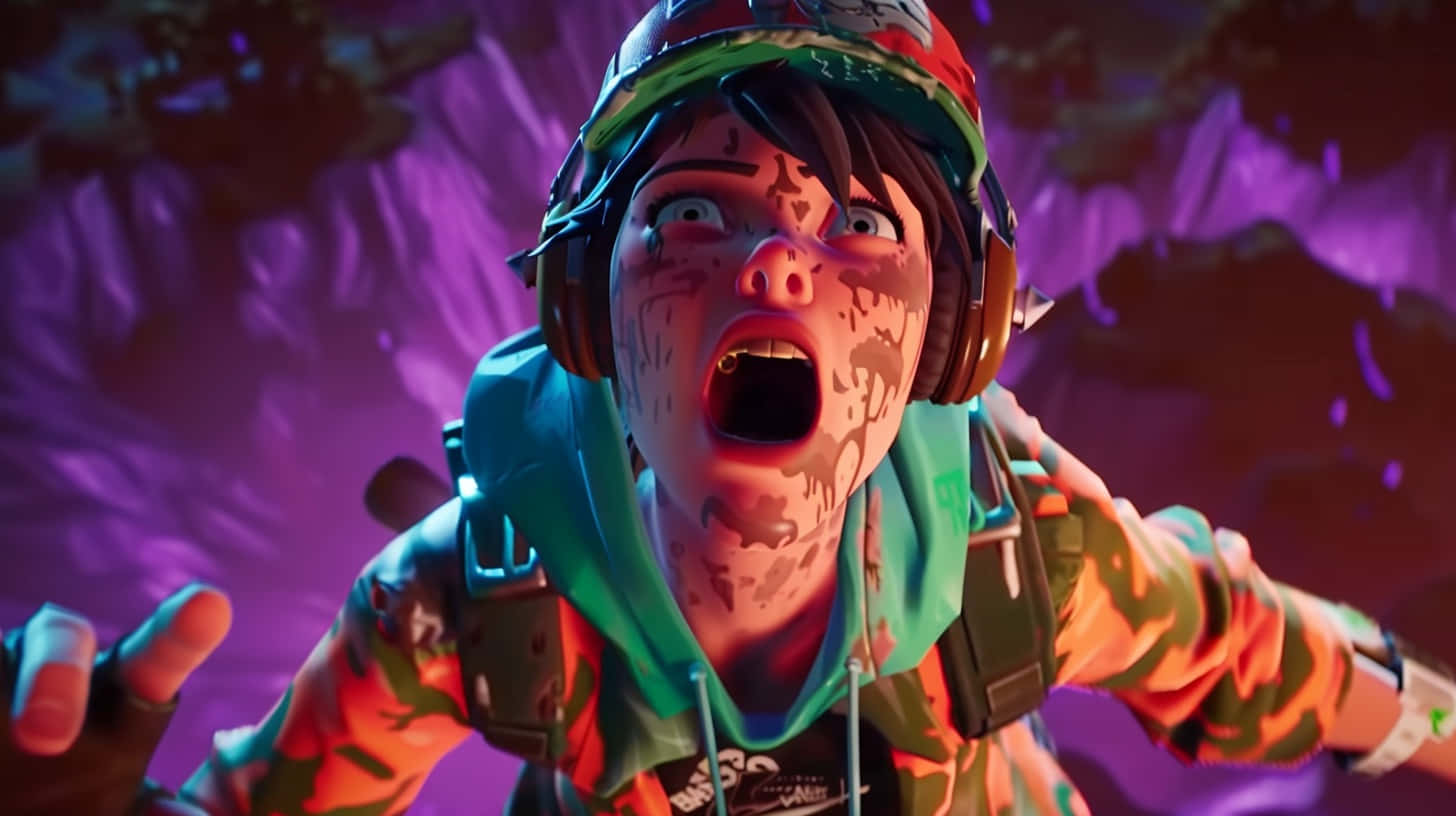 Intense Fortnite Gamer Reaction Wallpaper