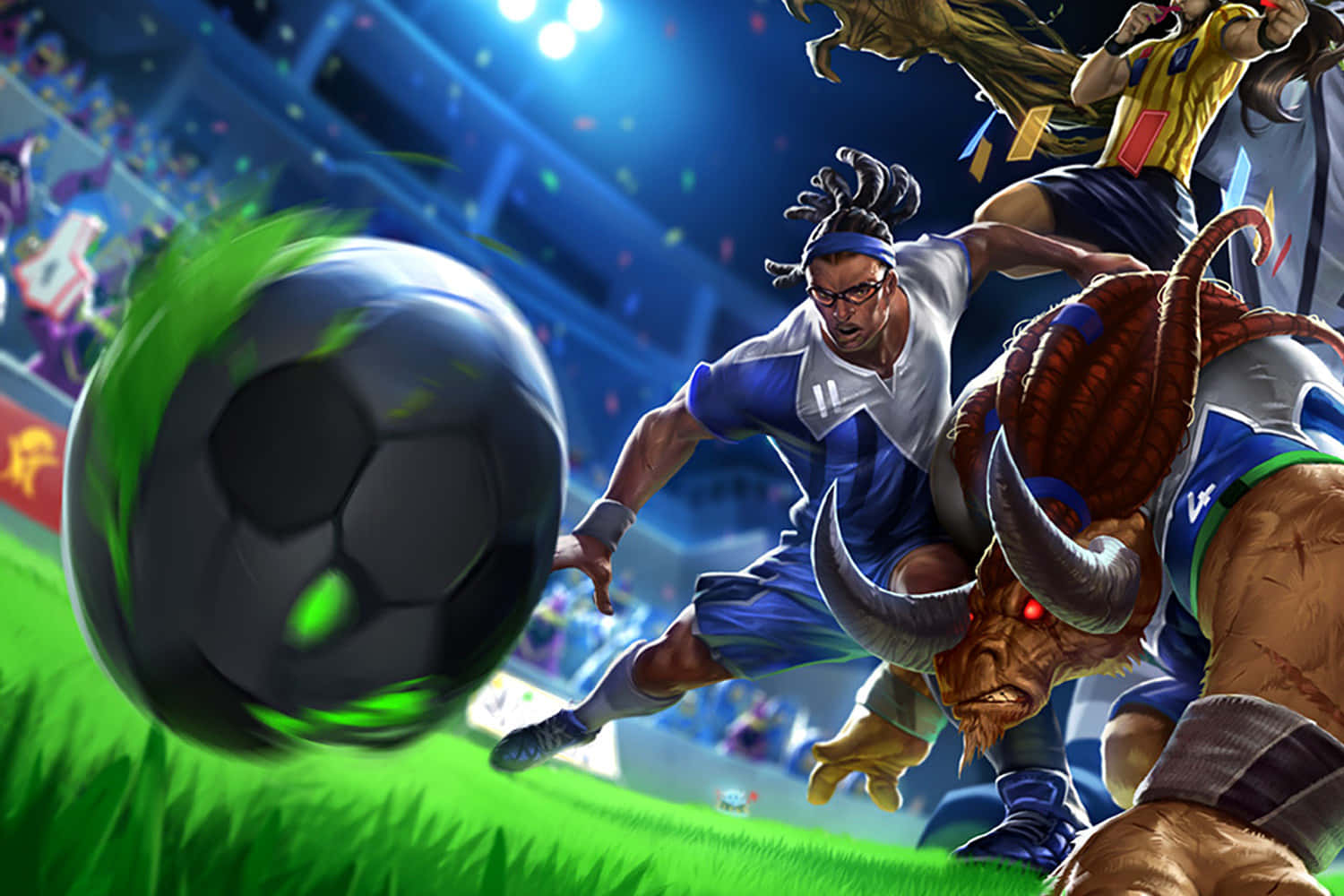 Intense Game Face, Edgar Davids Animated Illustration Wallpaper