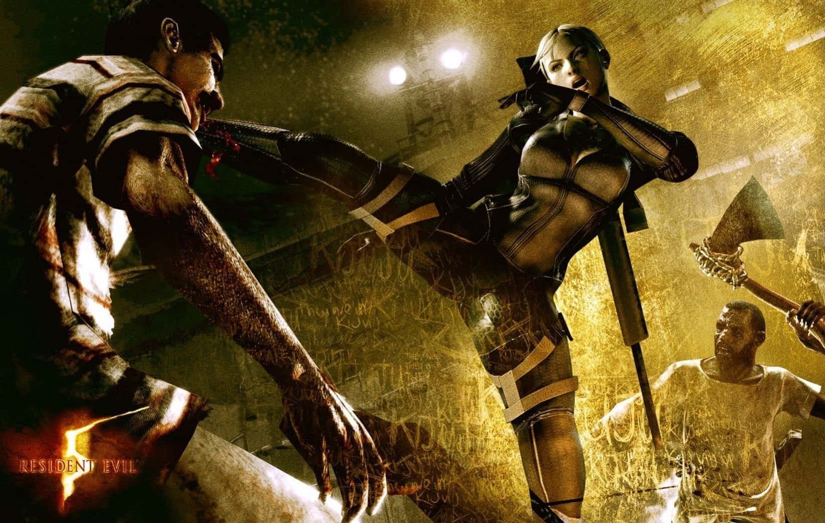 Intense Gameplay In The World Of Resident Evil 5 Wallpaper