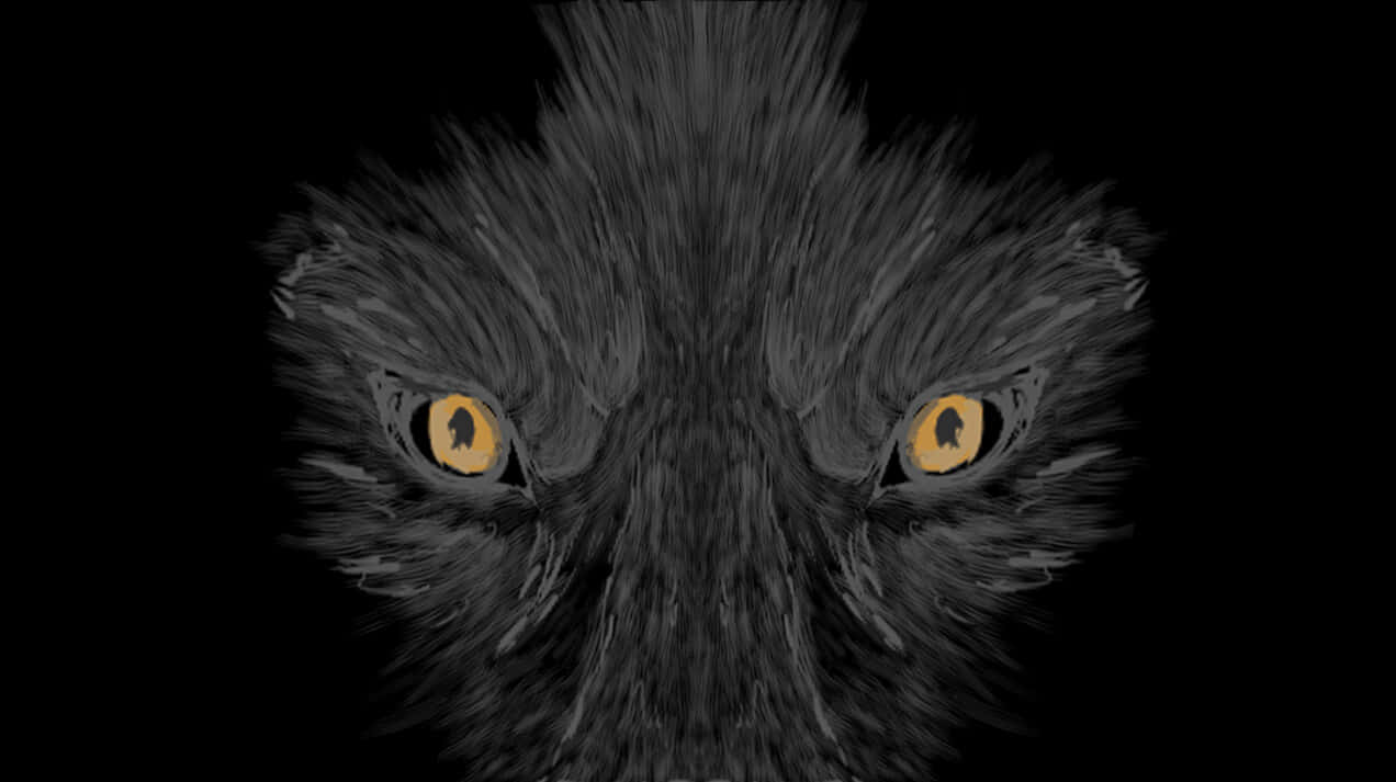 Intense Gaze Of A Wolf Wallpaper