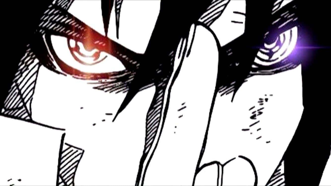 Intense Gaze Of Uchiha Sasuke Wallpaper