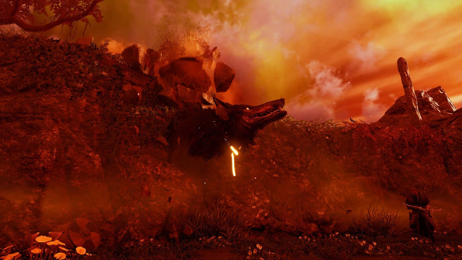 Intense Lava Flow On The Volcanic Planet Of Mustafar Wallpaper