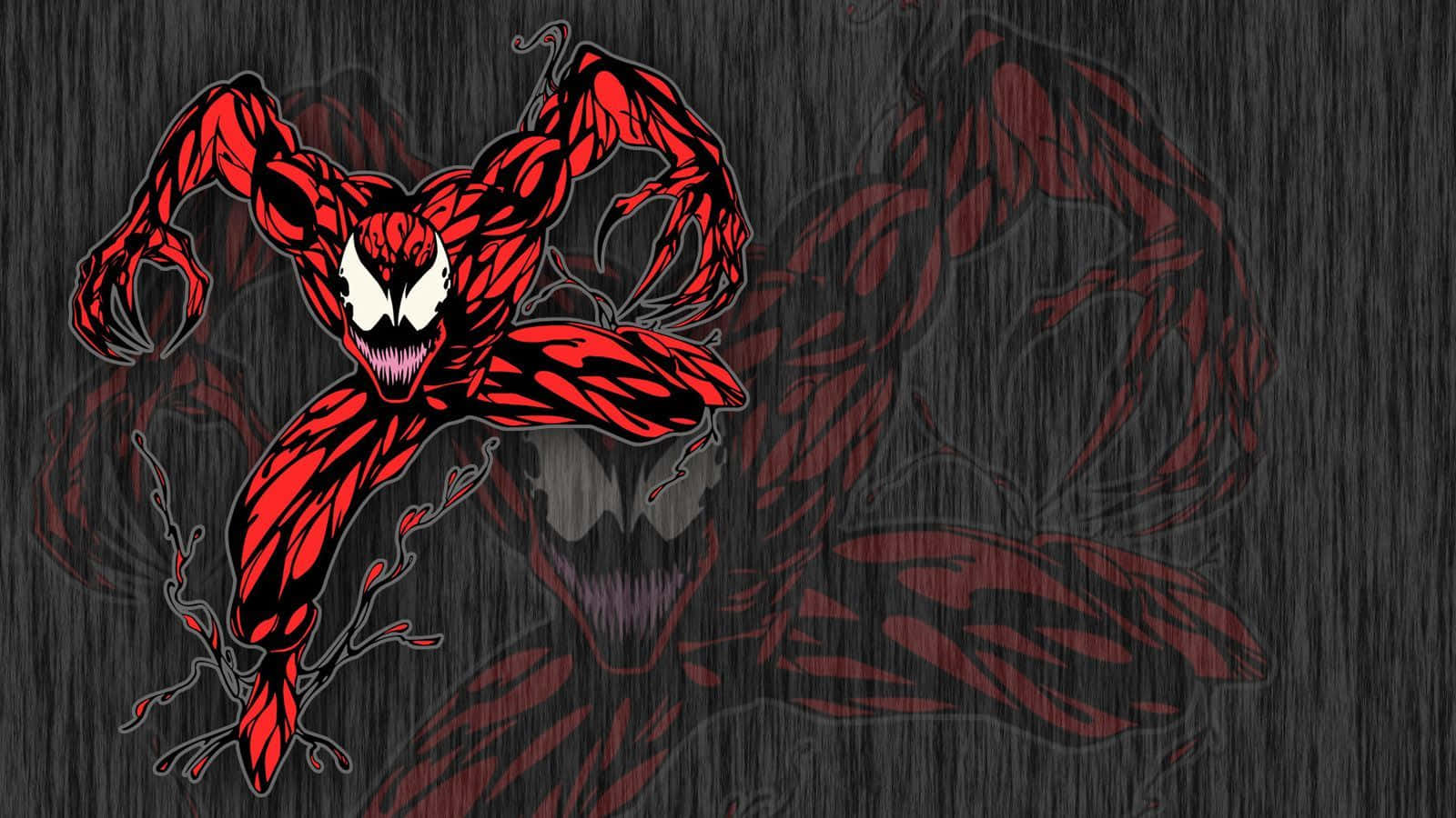 Intense Maximum Carnage Action Featuring Spider-man And Venom Battling Carnage In The Streets Of New York City. Wallpaper