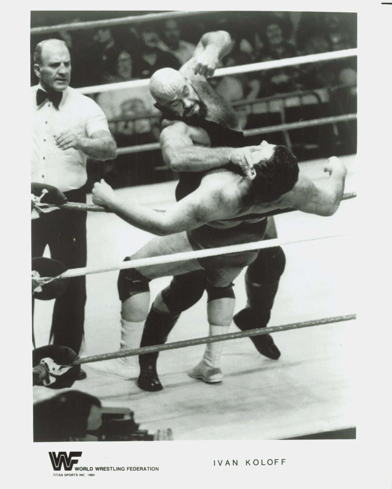 Intense Moment In The Ring With Canadian Wrestler Ivan Koloff Wallpaper