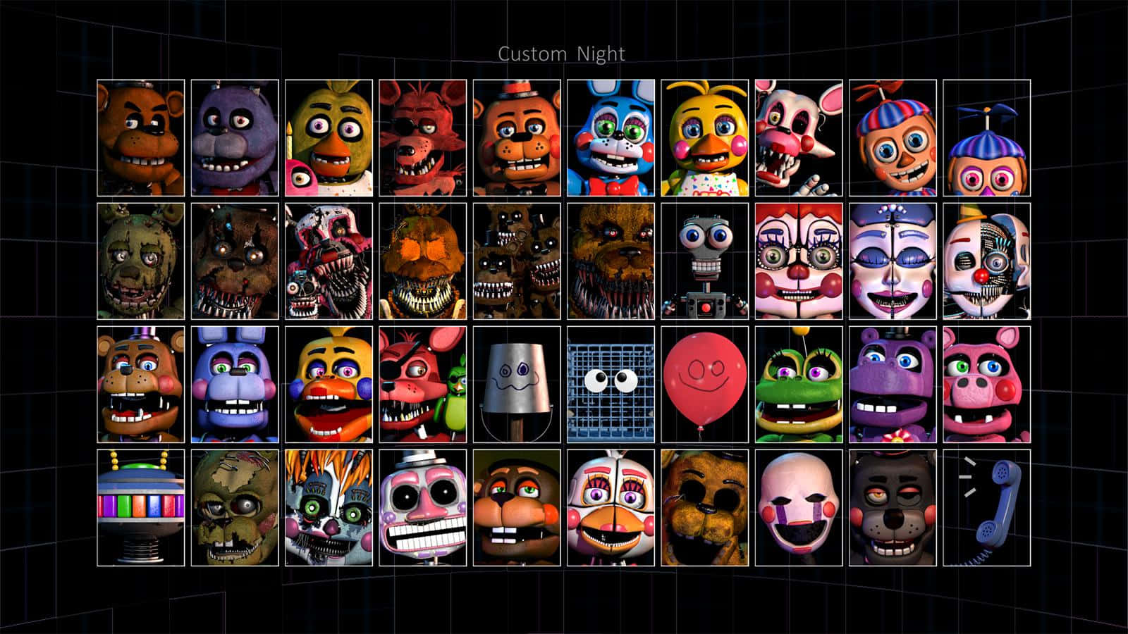 Intense Night At Freddy's - Ultimate Custom Night Gaming Experience Wallpaper