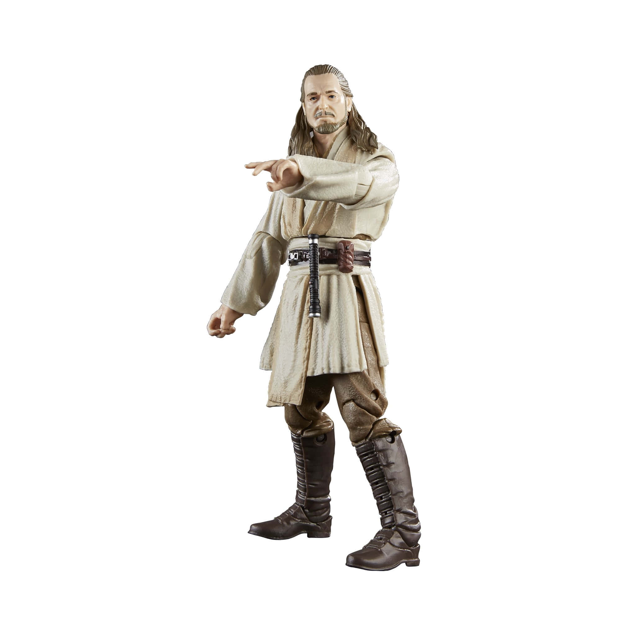 Intense Qui-gon Jinn In Action Wallpaper