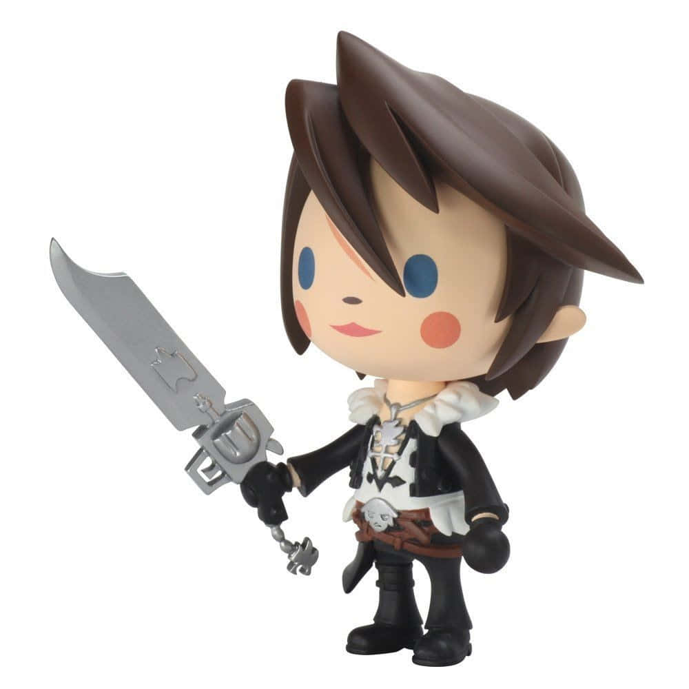 Intense Stare Of Squall Leonhart In Final Fantasy Viii Wallpaper