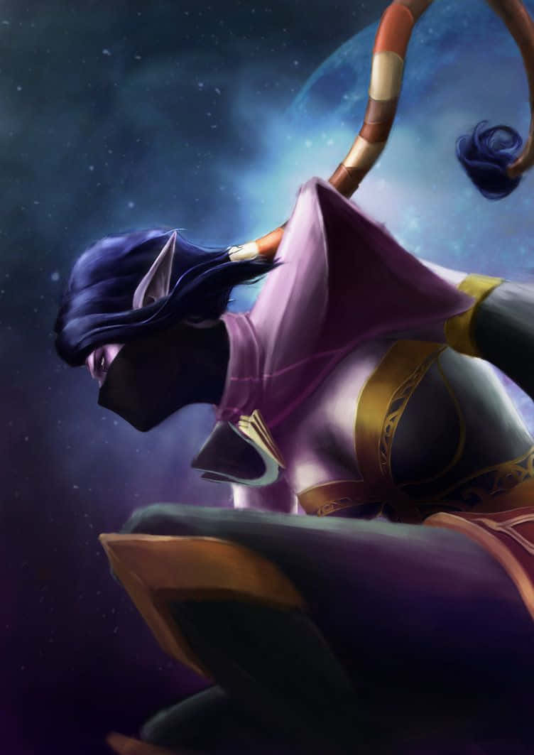 Intense Templar Assassin In Action Wallpaper