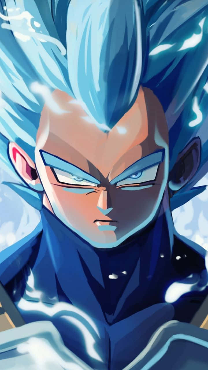 Intense Vegeta Artwork Showcasing His Fiery Determination Wallpaper