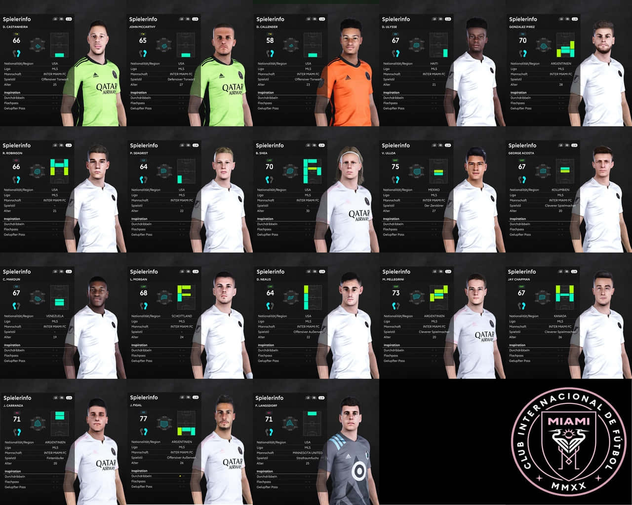 Inter Miami Fc Facepack For Pes Players Infographic Wallpaper