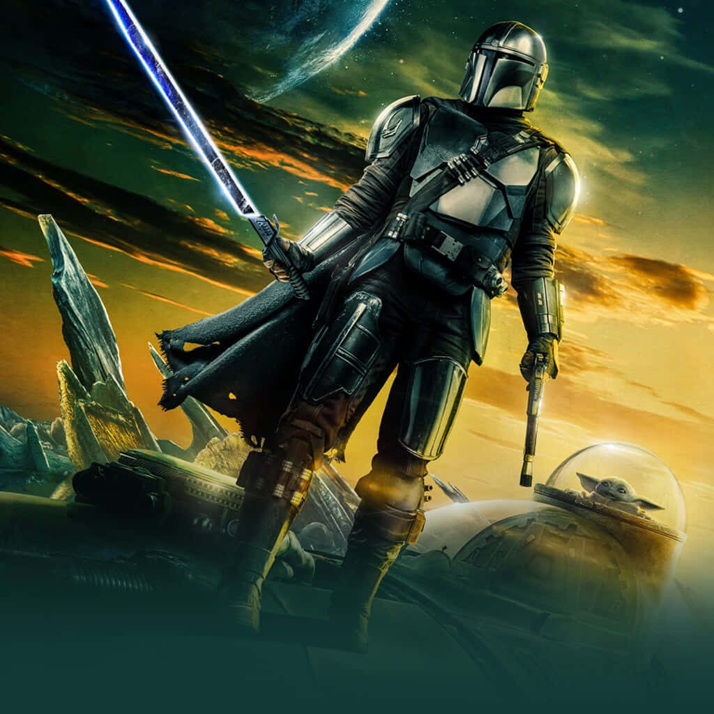 Intimidating Jango Fett Awaits In Action Wallpaper