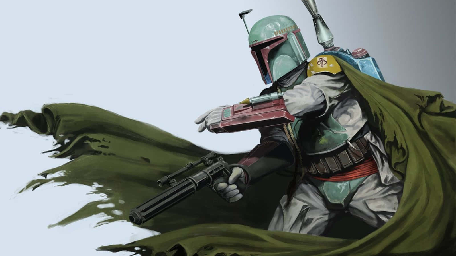 Intimidating Presence Of Jango Fett In Star Wars Wallpaper