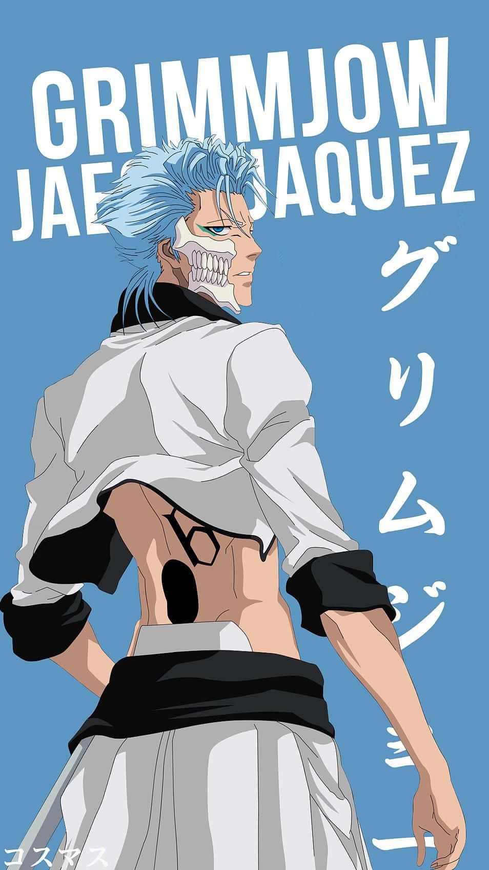 Intimidating Stare From Grimmjow Jaegerjaquez Wallpaper