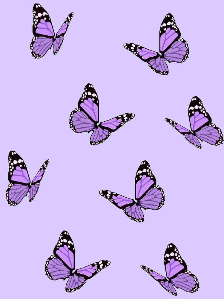 Intricate And Beautiful Purple Butterfly Iphone Wallpaper Wallpaper