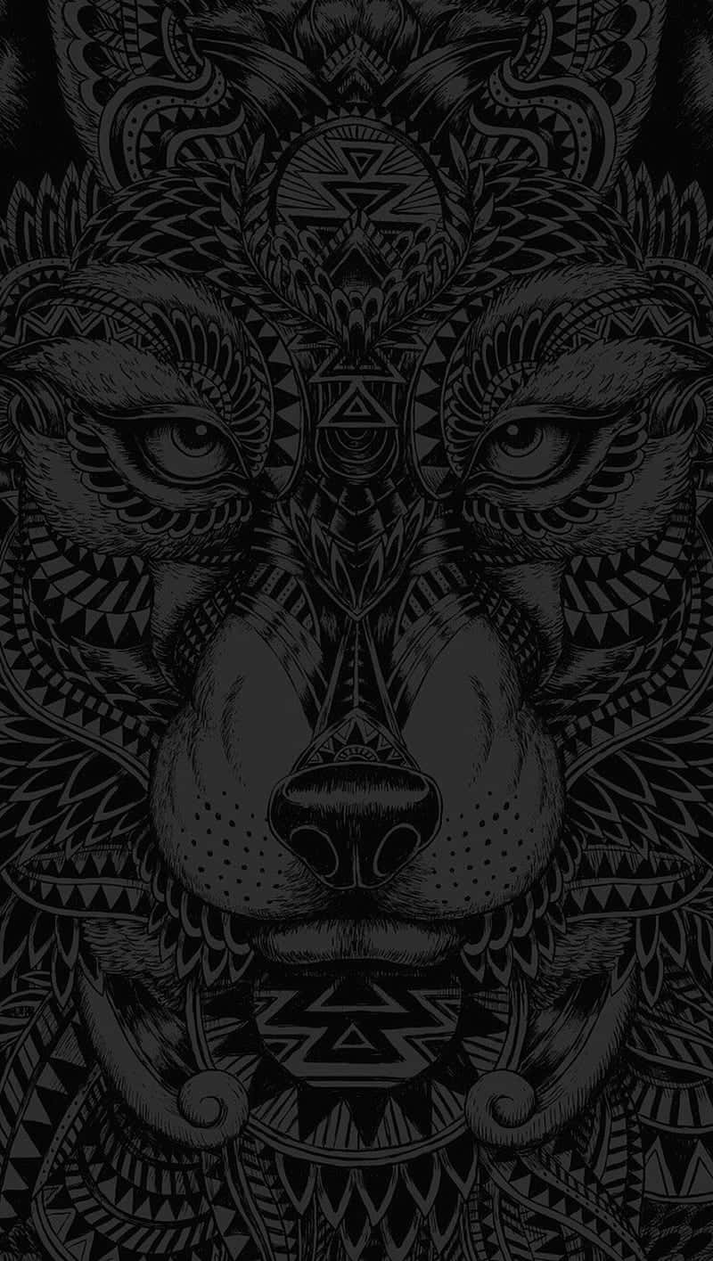 Intricate_ Wolf_ Mandala_ Artwork Wallpaper