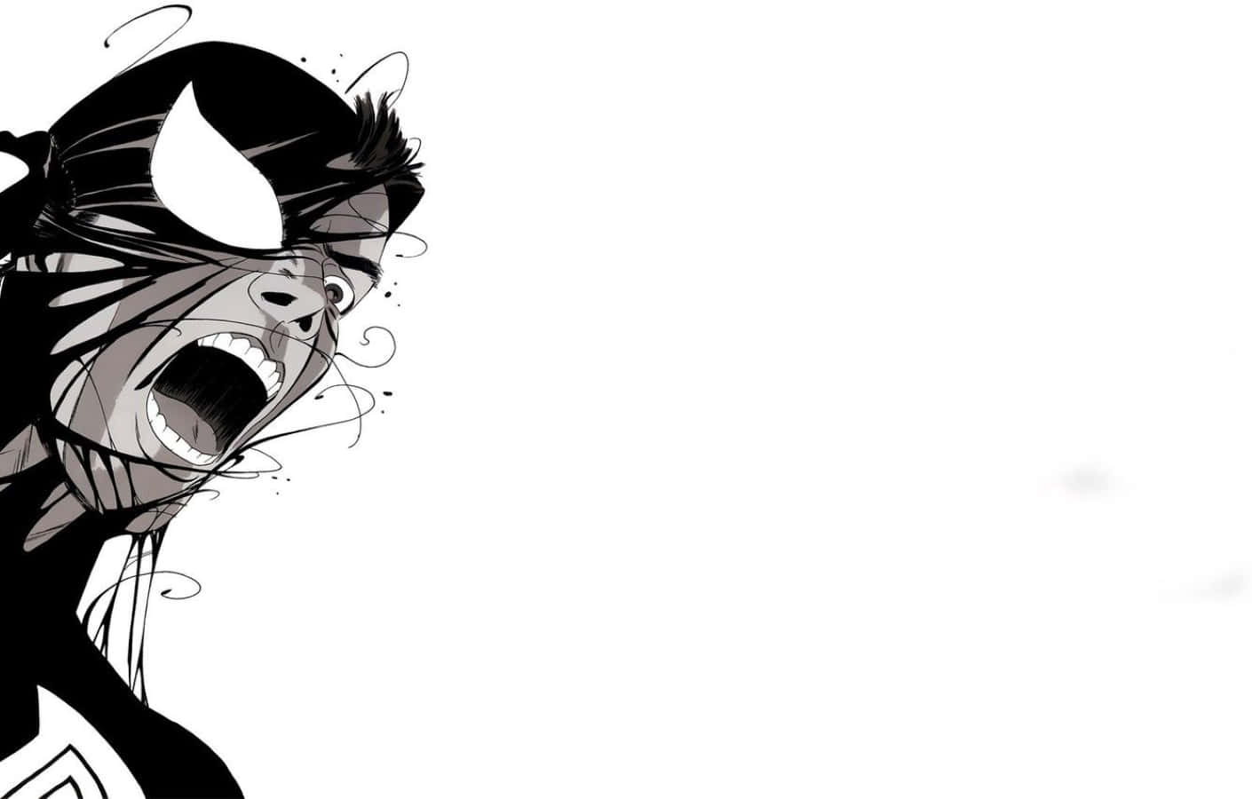 Intriguing Black And White Comic Scene Featuring A Superhero In Action Wallpaper