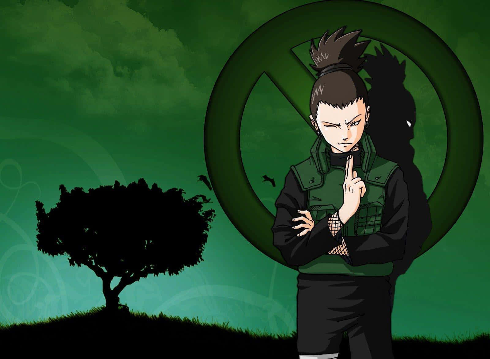 Introspective Shikamaru Nara Gazing At The Scenic Outdoors Wallpaper