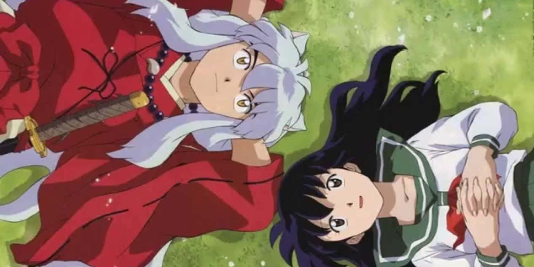 Inuyasha And Kagome - A Timeless Love Story Wallpaper