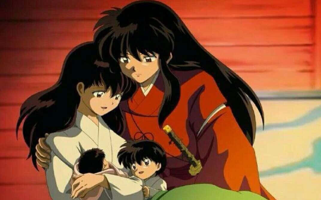 Inuyasha And Kagome Sharing An Emotional Moment Wallpaper