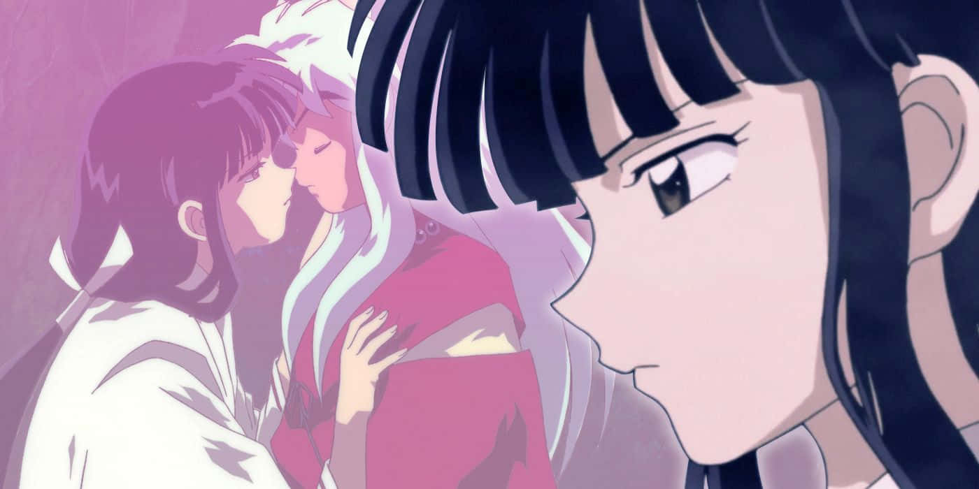 Inuyasha And Kikyo 1400 X 700 Wallpaper Wallpaper