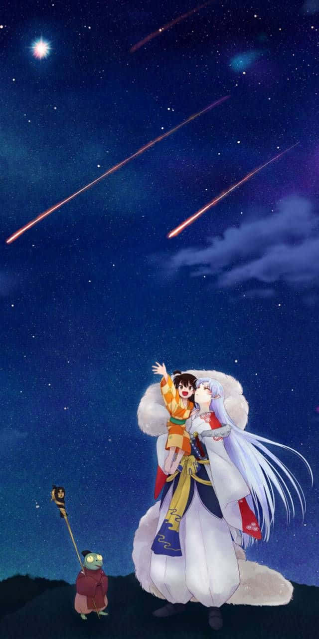 Inuyasha And Rin - A Timeless Bond Wallpaper