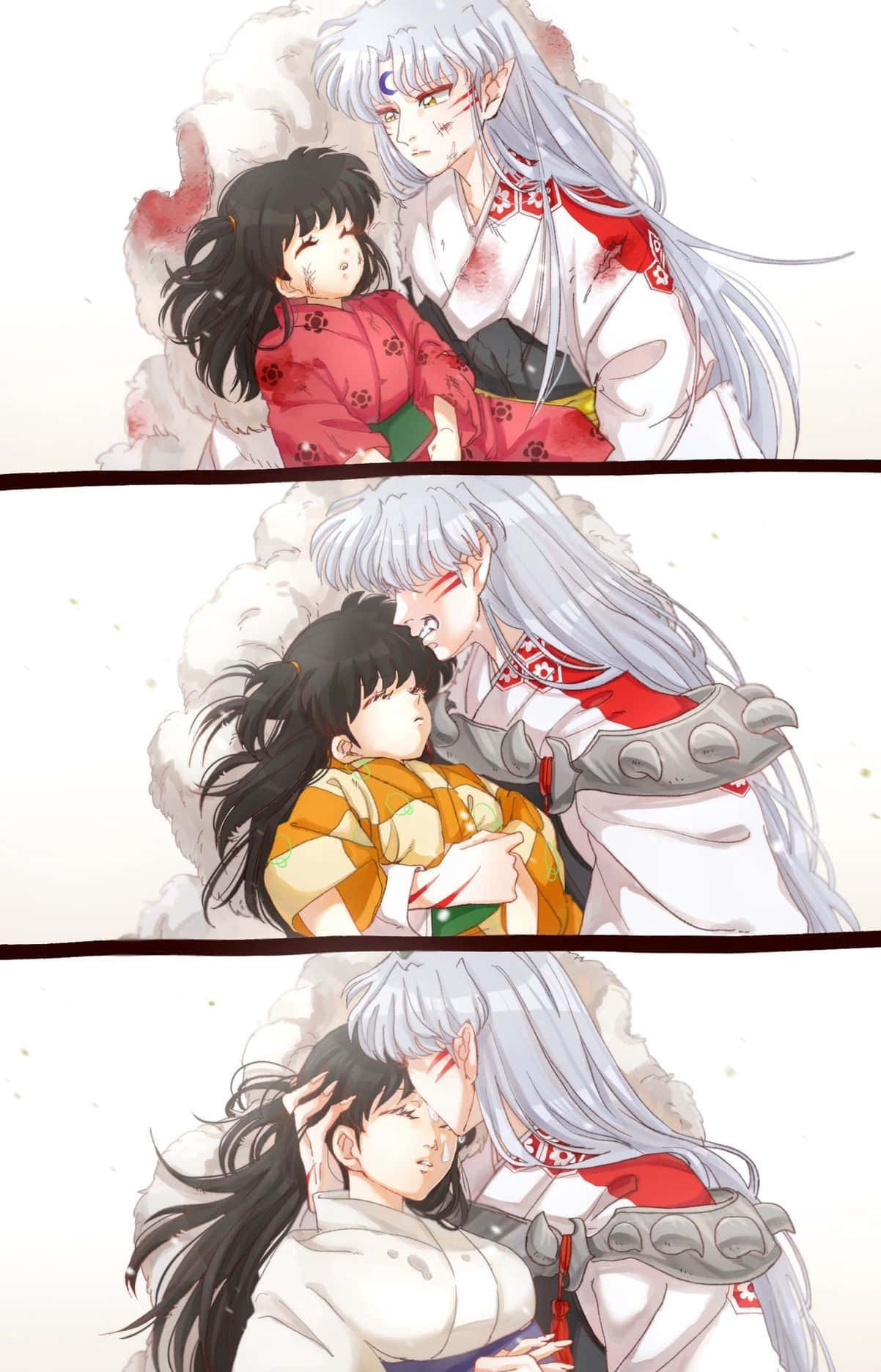 Inuyasha And Rin Sharing A Heartfelt Moment Wallpaper