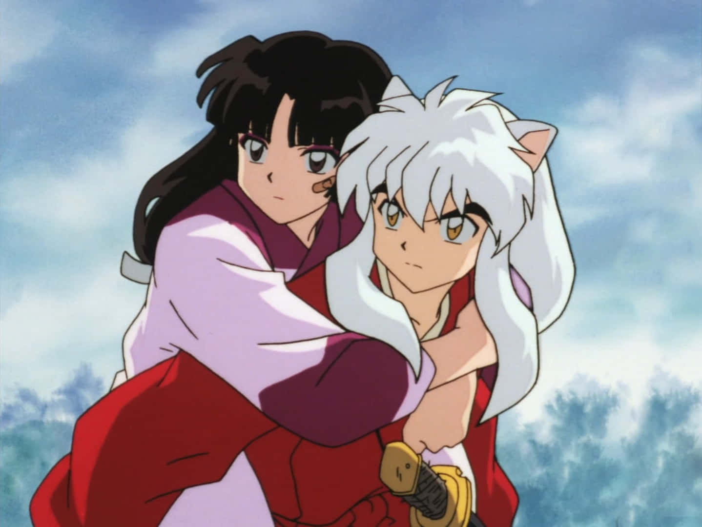 Inuyasha And Sango - A Brave Bond Wallpaper