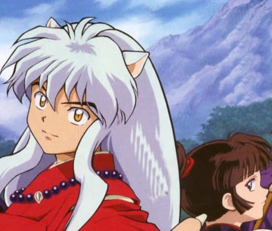 Inuyasha And Sango: Dynamic Duo In Action Wallpaper