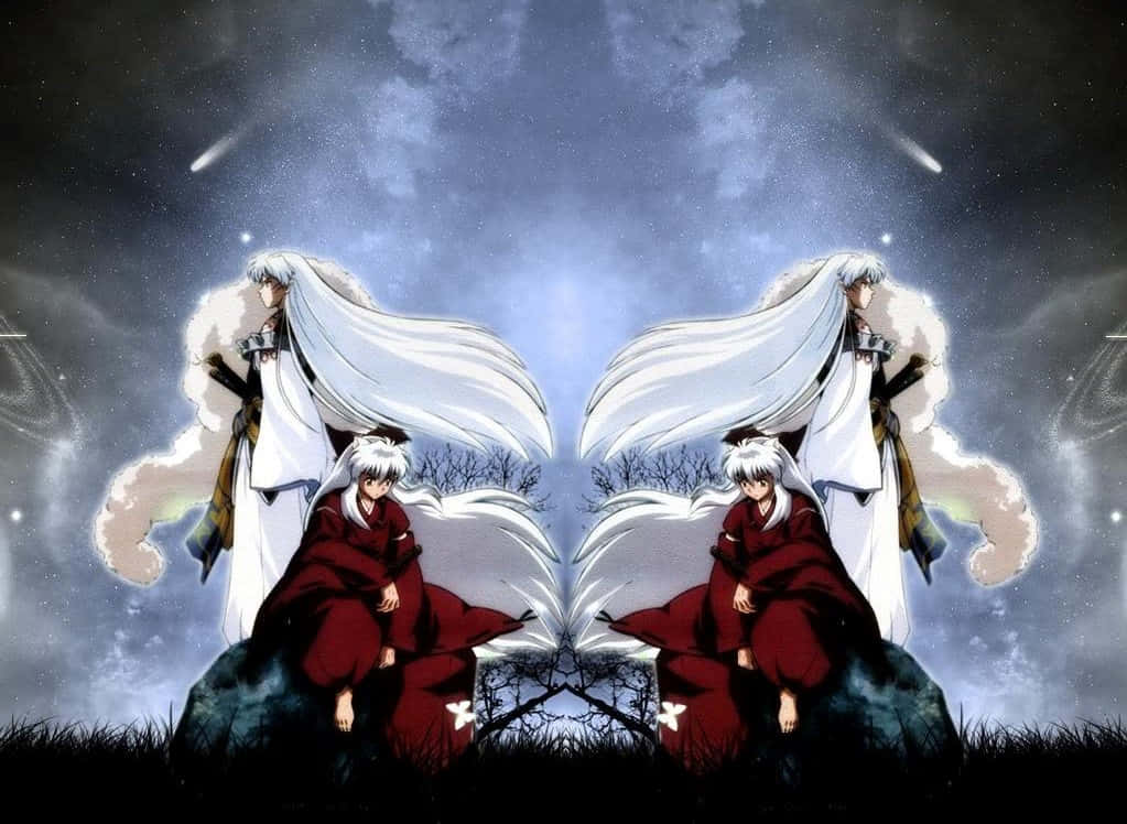 Inuyasha And Sesshomaru - Brothers In Strife Wallpaper